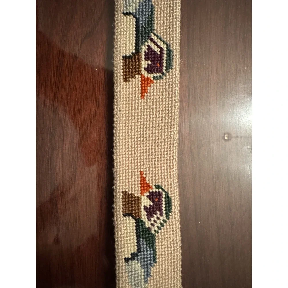 Vintage Handmade Needlepoint Belt 42